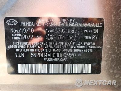 Zdjęcie 13 z 13 samochodu: 2011 HYUNDAI ELANTRA LIMITED VIN:5NPDH4AE0BH005507 - miniatura