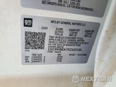 Zdjęcie 12 z 12 samochodu: 2025 CHEVROLET SILVERADO K1500 CUSTOM VIN:1GCPKBEK7SZ157165 - miniatura