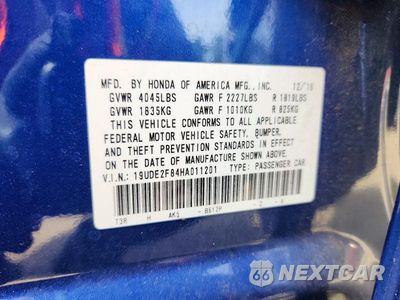 Zdjęcie 12 z 12 samochodu: 2017 ACURA ILX PREMIUM VIN:19UDE2F84HA011201 - miniatura