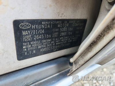 Zdjęcie 13 z 13 samochodu: 2004 HYUNDAI SANTA FE GLS VIN:KM8SC13D84U791540 - miniatura