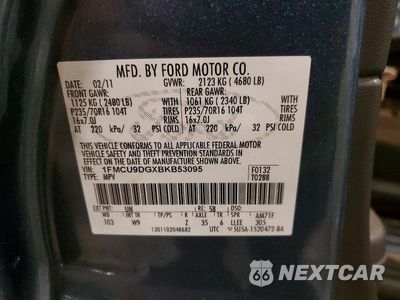 Zdjęcie 14 z 14 samochodu: 2011 FORD ESCAPE XLT VIN:1FMCU9DGXBKB53095 - miniatura