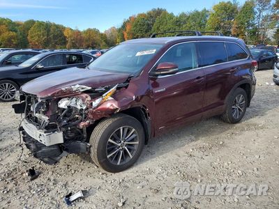 2018 TOYOTA HIGHLANDER HYBRID XLE 5TDJGRFH4JS046284 - główne zdjęcie licytacji z USA - miniatura