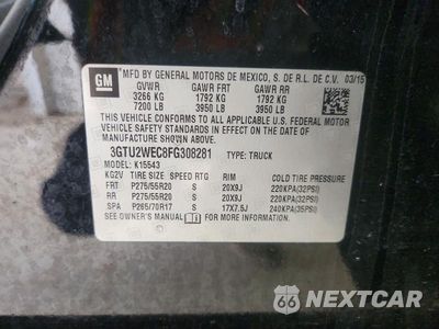 Zdjęcie 12 z 12 samochodu: 2015 GMC SIERRA K1500 DENALI VIN:3GTU2WEC8FG308281 - miniatura