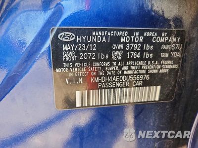 Zdjęcie 12 z 12 samochodu: 2013 HYUNDAI ELANTRA GLS VIN:KMHDH4AE0DU556976 - miniatura