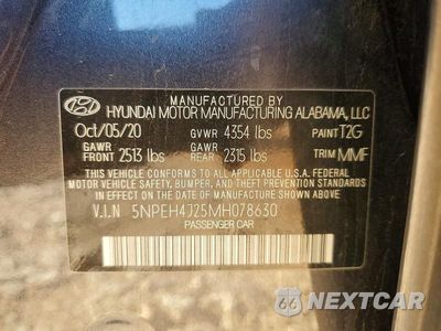 Zdjęcie 12 z 12 samochodu: 2021 HYUNDAI SONATA LIMITED VIN:5NPEH4J25MH078630 - miniatura
