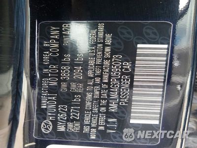 Zdjęcie 12 z 12 samochodu: 2023 HYUNDAI ELANTRA SEL VIN:KMHLM4AG3PU595073 - miniatura