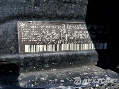 Zdjęcie 12 z 12 samochodu: 2006 BMW 325 I VIN:WBAVB13526KR56863 - miniatura