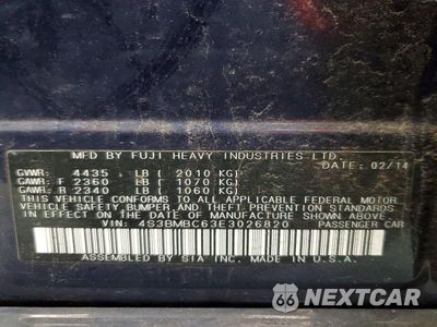 Zdjęcie 12 z 12 samochodu: 2014 SUBARU LEGACY 2.5I PREMIUM VIN:4S3BMBC63E3026820 - miniatura