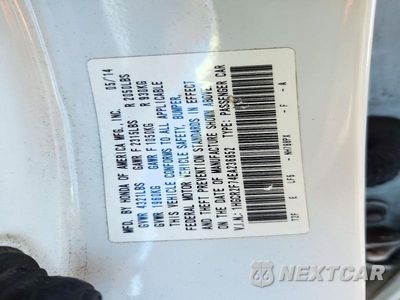 Zdjęcie 12 z 12 samochodu: 2014 HONDA ACCORD EX VIN:1HGCR2F74EA236852 - miniatura