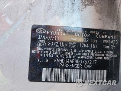 Zdjęcie 12 z 12 samochodu: 2013 HYUNDAI ELANTRA LIMITED VIN:KMHDH4AE8DU757217 - miniatura