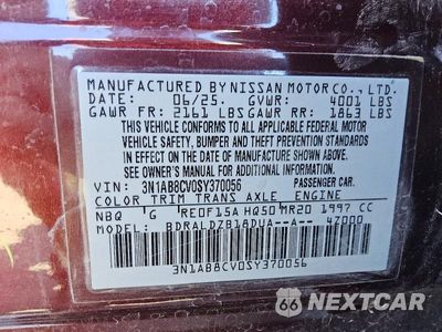 Zdjęcie 12 z 13 samochodu: 2025 NISSAN SENTRA SV VIN:3N1AB8CV0SY370056 - miniatura