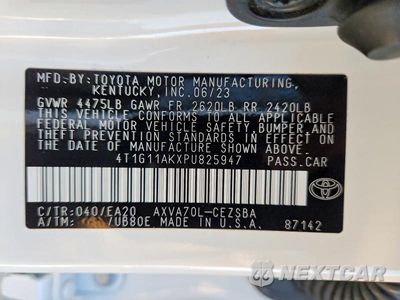 Zdjęcie 12 z 12 samochodu: 2023 TOYOTA CAMRY SE VIN:4T1G11AKXPU825947 - miniatura