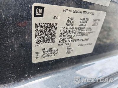 Zdjęcie 12 z 12 samochodu: 2021 CHEVROLET SILVERADO K1500 LT TRAIL BOSS VIN:1GCPYFED9MZ243569 - miniatura
