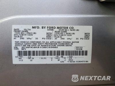 Zdjęcie 13 z 13 samochodu: 2016 FORD EDGE TITANIUM VIN:2FMPK4K81GBC65680 - miniatura