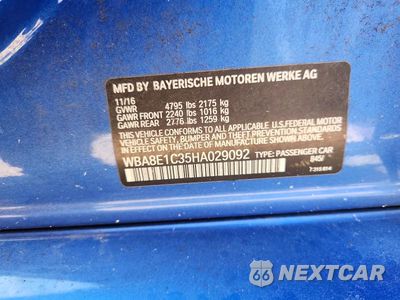 Zdjęcie 13 z 13 samochodu: 2017 BMW 330E VIN:WBA8E1C35HA029092 - miniatura