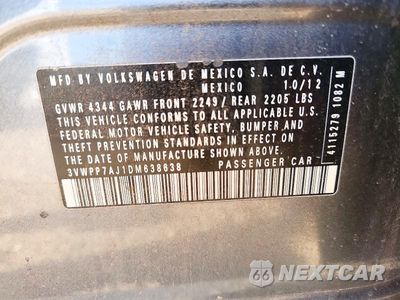 Zdjęcie 12 z 12 samochodu: 2013 VOLKSWAGEN JETTA S VIN:3VWPP7AJ1DM638638 - miniatura