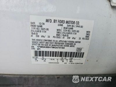 Zdjęcie 13 z 13 samochodu: 2021 FORD EXPLORER VIN:1FMSK8BH7MGA79180 - miniatura