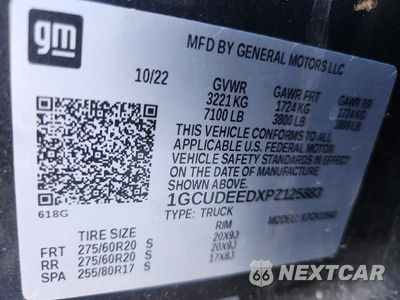 Zdjęcie 12 z 12 samochodu: 2023 CHEVROLET SILVERADO K1500 RST VIN:1GCUDEEDXPZ125883 - miniatura