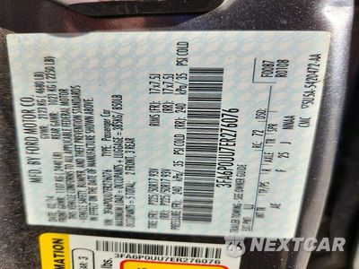Zdjęcie 12 z 12 samochodu: 2014 FORD FUSION S HYBRID VIN:3FA6P0UU7ER276076 - miniatura