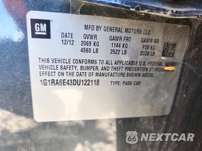 Zdjęcie 12 z 12 samochodu: 2013 CHEVROLET VOLT VIN:1G1RA6E43DU122118 - miniatura