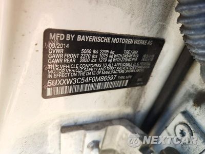 Zdjęcie 13 z 13 samochodu: 2015 BMW X4 XDRIVE28I VIN:5UXXW3C54F0M86597 - miniatura