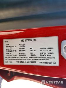 Zdjęcie 12 z 12 samochodu: 2019 TESLA MODEL 3 VIN:5YJ3E1EA6KF308638 - miniatura