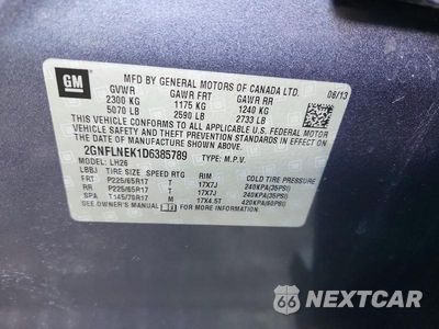 Zdjęcie 12 z 12 samochodu: 2013 CHEVROLET EQUINOX VIN:2GNFLNEK1D6385789 - miniatura