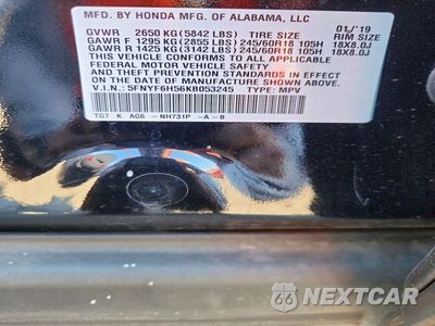 Zdjęcie 13 z 13 samochodu: 2019 HONDA PILOT EXL VIN:5FNYF6H56KB053245 - miniatura