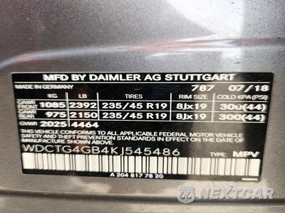 Zdjęcie 13 z 13 samochodu: 2019 MERCEDES-BENZ GLA 250 4MATIC VIN:WDCTG4GB4KJ545486 - miniatura