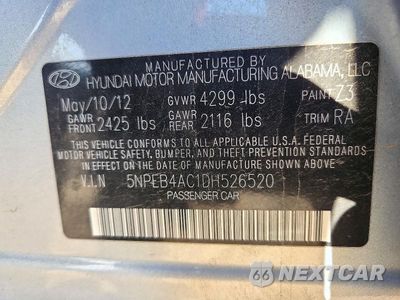 Zdjęcie 12 z 12 samochodu: 2013 HYUNDAI SONATA GLS VIN:5NPEB4AC1DH526520 - miniatura