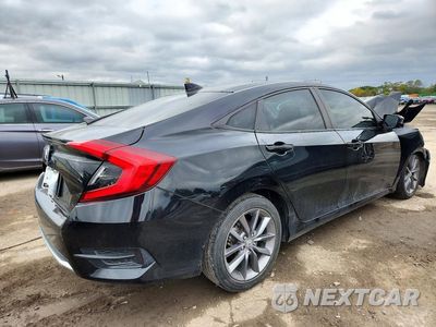 Trzecie zdjęcie samochodu z tyłu: 2019 HONDA CIVIC EX VIN:19XFC1F39KE017477 - miniatura