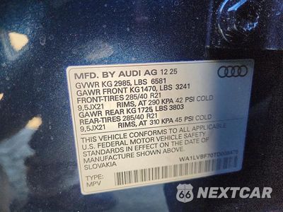 Zdjęcie 13 z 13 samochodu: 2026 AUDI Q7 PREMIUM PLUS VIN:WA1LVBF70TD008475 - miniatura