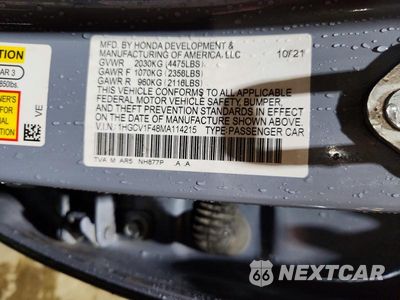 Zdjęcie 12 z 12 samochodu: 2021 HONDA ACCORD SPORT SE VIN:1HGCV1F48MA114215 - miniatura