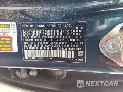 Zdjęcie 12 z 12 samochodu: 2019 HONDA CLARITY VIN:JHMZC5F1XKC000633 - miniatura