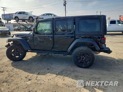 Drugie zdjęcie samochodu z przodu: 2021 JEEP WRANGLER UNLIMITED SAHARA VIN:1C4HJXEG1MW555878 - miniatura