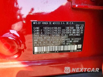Zdjęcie 14 z 14 samochodu: 2023 HONDA HR-V SPORT VIN:3CZRZ2H50PM738505 - miniatura