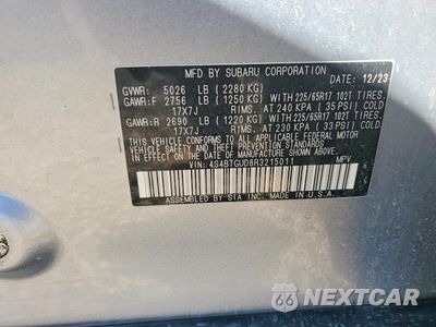 Zdjęcie 13 z 13 samochodu: 2024 SUBARU OUTBACK WILDERNESS VIN:4S4BTGUD8R3215011 - miniatura