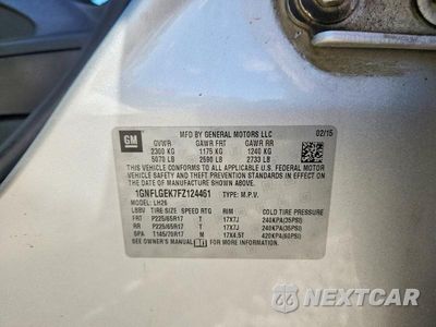 Zdjęcie 12 z 12 samochodu: 2015 CHEVROLET EQUINOX LT VIN:1GNFLGEK7FZ124461 - miniatura
