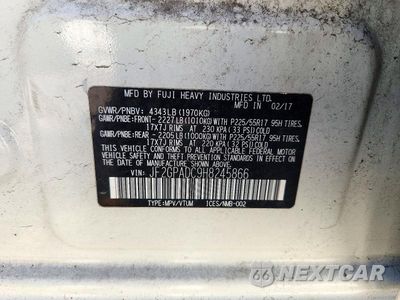 Zdjęcie 14 z 14 samochodu: 2017 SUBARU CROSSTREK PREMIUM VIN:JF2GPADC9H8245866 - miniatura