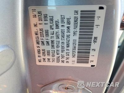 Zdjęcie 13 z 13 samochodu: 2010 HONDA ACCORD LX VIN:1HGCP2F30AA125101 - miniatura