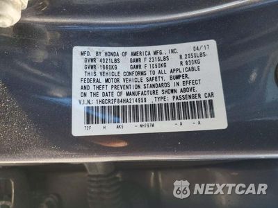 Zdjęcie 12 z 12 samochodu: 2017 HONDA ACCORD EXL VIN:1HGCR2F84HA214959 - miniatura