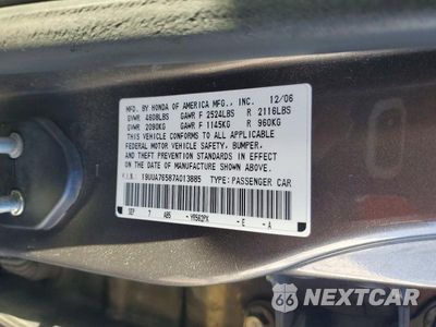 Zdjęcie 12 z 12 samochodu: 2007 ACURA TL TYPE S VIN:19UUA76587A013885 - miniatura