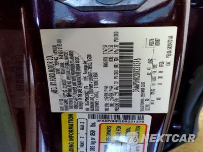 Zdjęcie 12 z 12 samochodu: 2013 FORD FUSION SE VIN:3FA6P0HR2DR221376 - miniatura