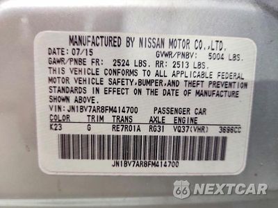 Zdjęcie 12 z 12 samochodu: 2015 INFINITI Q50 PREMIUM VIN:JN1BV7AR8FM414700 - miniatura