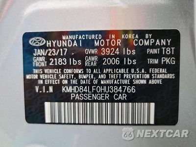 Zdjęcie 13 z 13 samochodu: 2017 HYUNDAI ELANTRA SE VIN:KMHD84LF0HU384766 - miniatura