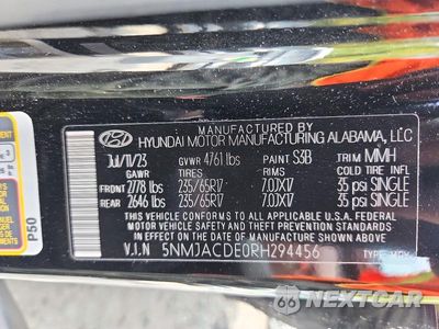 Zdjęcie 13 z 13 samochodu: 2024 HYUNDAI TUCSON SE VIN:5NMJACDE0RH294456 - miniatura