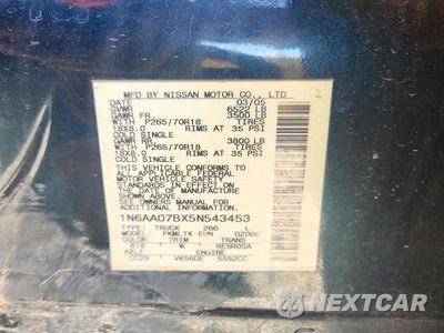 Zdjęcie 12 z 12 samochodu: 2005 NISSAN TITAN XE VIN:1N6AA07BX5N543453 - miniatura