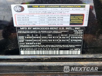 Zdjęcie 13 z 13 samochodu: 2008 MERCEDES-BENZ ML 350 VIN:4JGBB86E98A346408 - miniatura