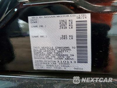 Zdjęcie 12 z 12 samochodu: 2025 NISSAN ALTIMA SR VIN:1N4BL4CV2SN310113 - miniatura