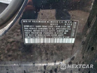 Zdjęcie 12 z 12 samochodu: 2013 VOLKSWAGEN JETTA SE VIN:3VWDP7AJ7DM360816 - miniatura